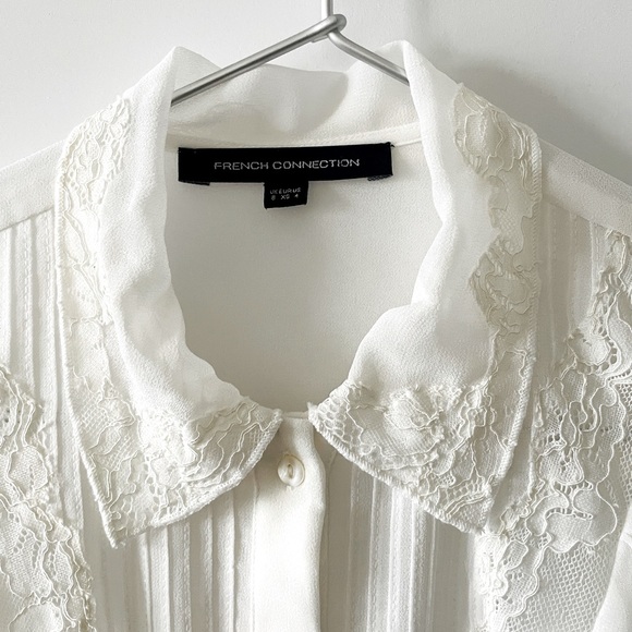 NWOT French Connection Embrioded Sheer Blouse - Picture 2 of 6